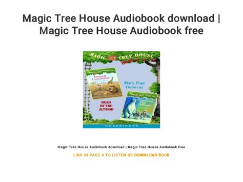 Magic tree ho7se audio